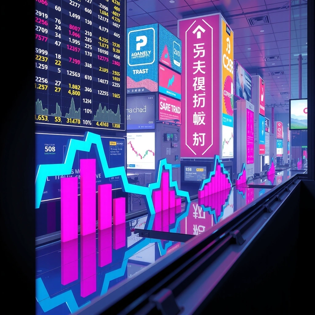 Neon Economy Simulator abstract game assets