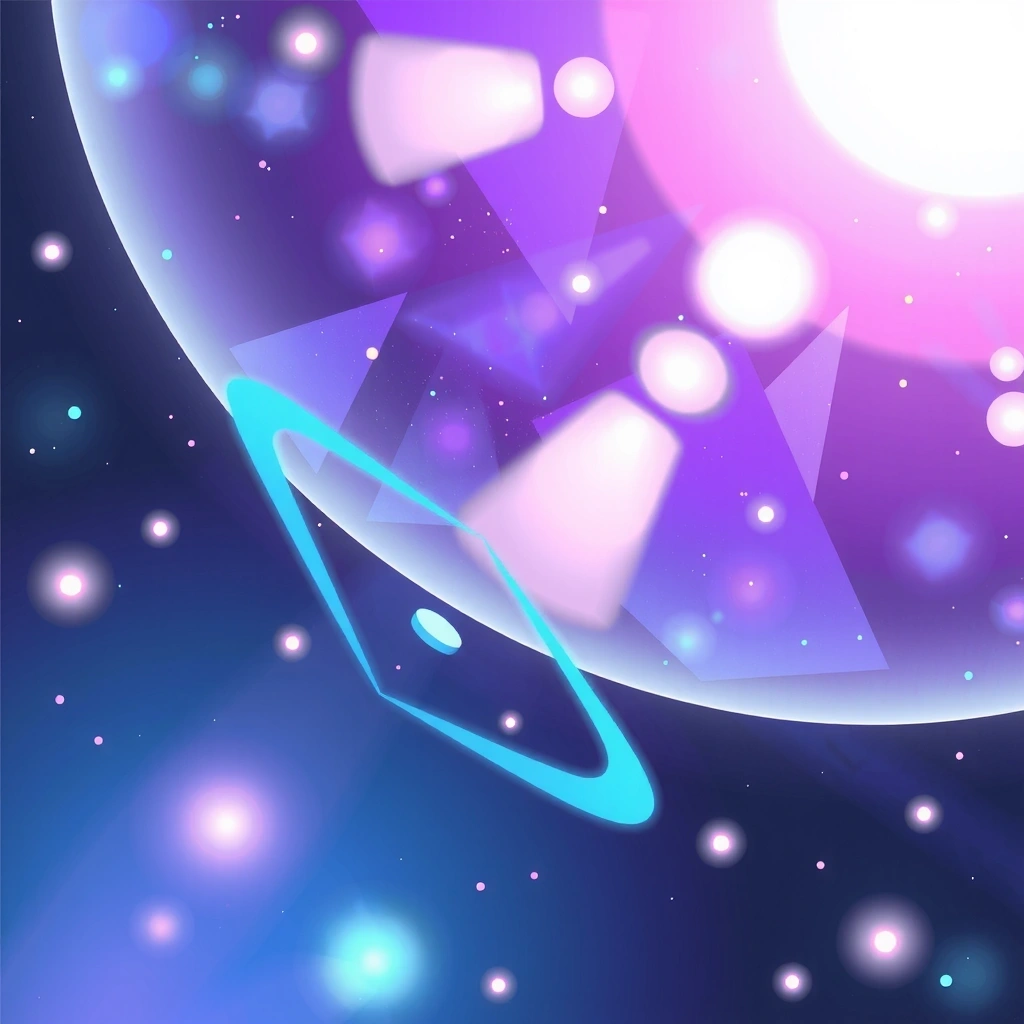 Cosmic gaming background with abstract elements