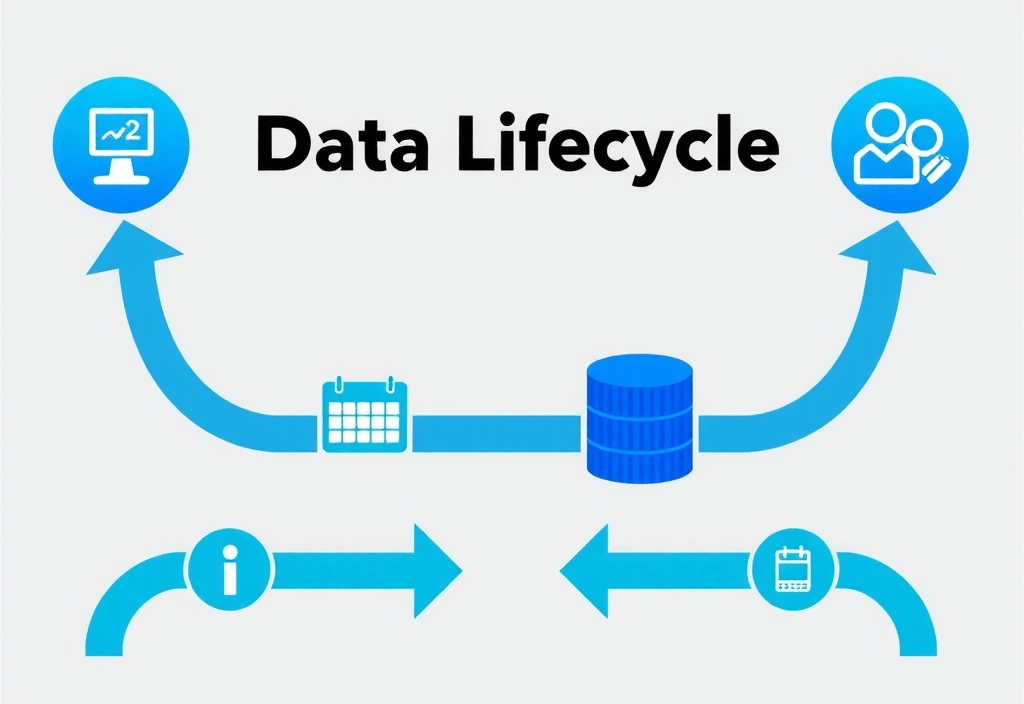 Data retention and lifecycle management illustration