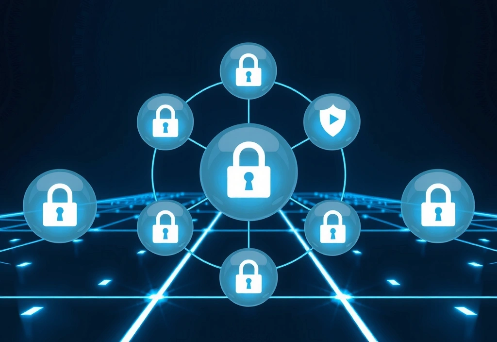 Data collection illustration showing secure digital information